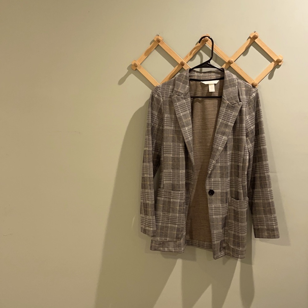 H&M Cozy Plaid Blazer